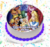 Alice In Wonderland Edible Image Cake Topper Personalized Frosting Icing Sheet Custom Round