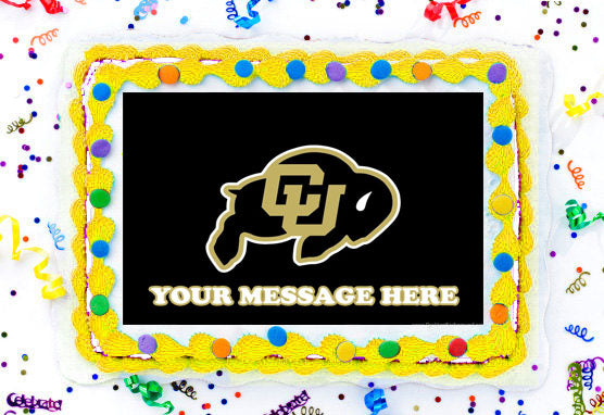 Colorado Buffaloes Edible Image Cake Topper Personalized Frosting Icing Sheet Custom