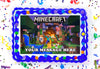 Minecraft Edible Image Cake Topper Personalized Birthday Sheet Decoration Custom Party Frosting Transfer Fondant