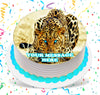 Cheetah Edible Image Cake Topper Personalized Birthday Sheet Custom Frosting Round Circle
