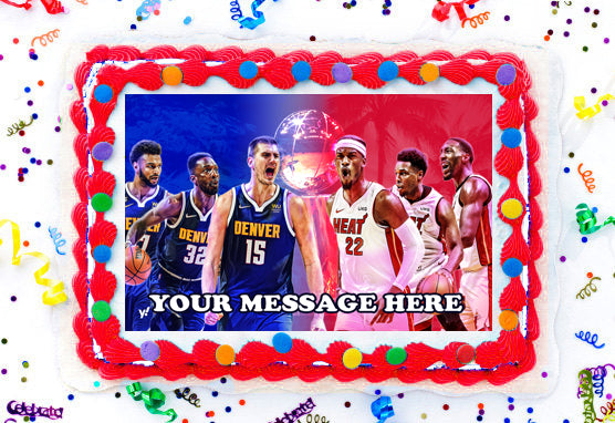 NBA Conference Finals 2023 Edible Image Cake Topper Personalized Birthday Sheet Decoration Custom Party Frosting Transfer Fondant