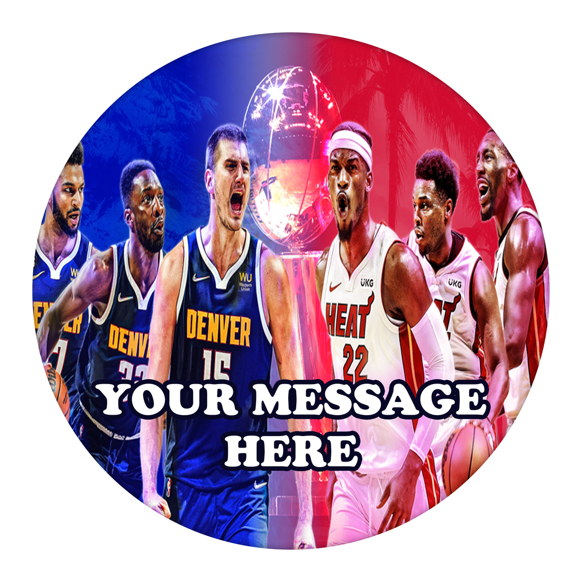 NBA Conference Finals 2023 Edible Image Cake Topper Personalized Birthday Sheet Decoration Custom Party Frosting Transfer Fondant