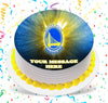 Golden State Warriors Edible Image Cake Topper Personalized Birthday Sheet Custom Frosting Round Circle