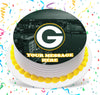 Green Bay Packers Edible Image Cake Topper Personalized Birthday Sheet Custom Frosting Round Circle