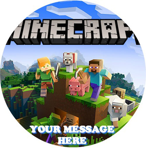 Minecraft Edible Image Cake Topper Personalized Birthday Sheet Custom ...