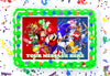 Mario & Sonic At The Olympic Games Edible Image Cake Topper Personalized Birthday Sheet Decoration Custom Party Frosting Transfer Fondant