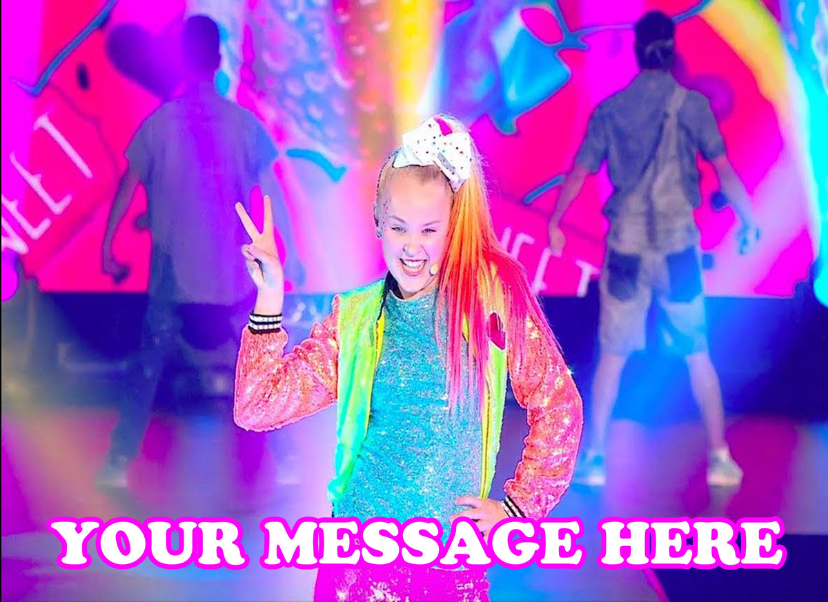 JoJo Siwa Edible Image Cake Topper Personalized Birthday Sheet Decoration Custom Party Frosting Transfer Fondant