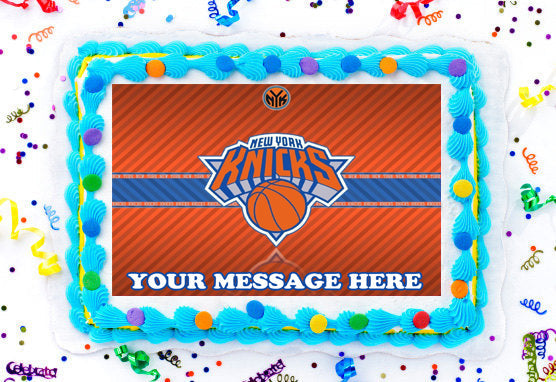 New York Knicks Edible Image Cake Topper Personalized Birthday Sheet Decoration Custom Party Frosting Transfer Fondant