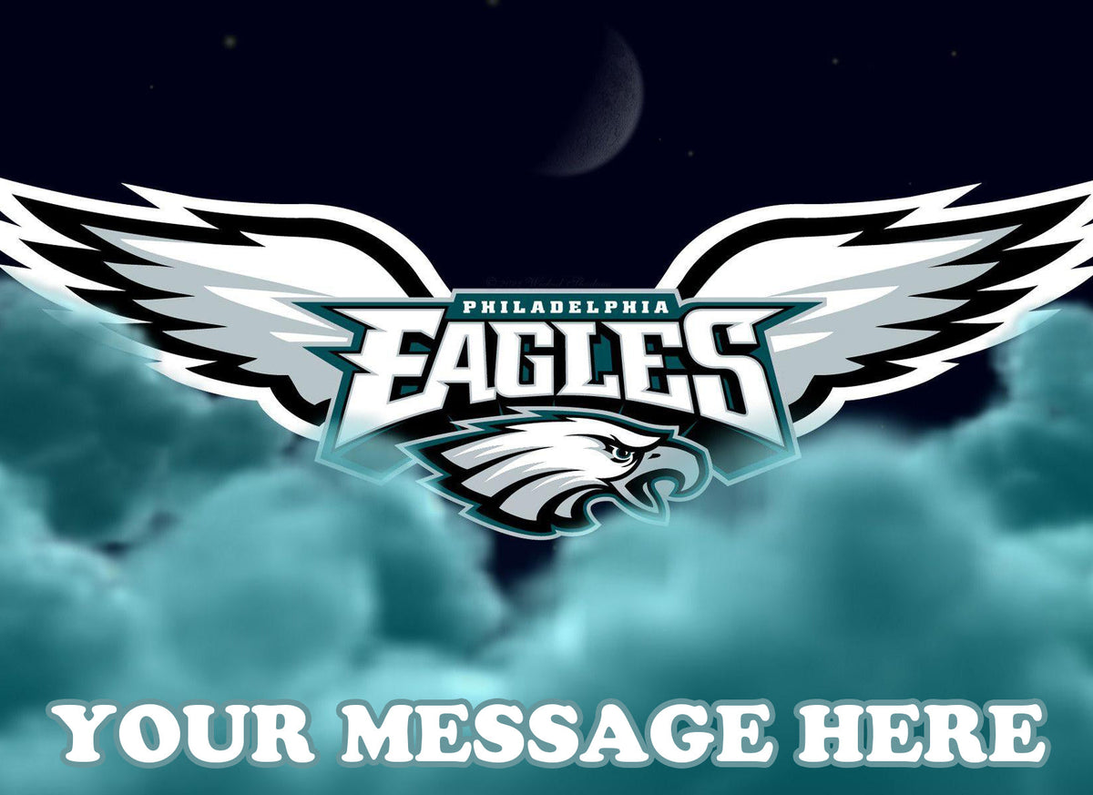 Philadelphia Eagles Edible Image Cake Topper Personalized Birthday Sheet Decoration Custom Party Frosting Transfer Fondant