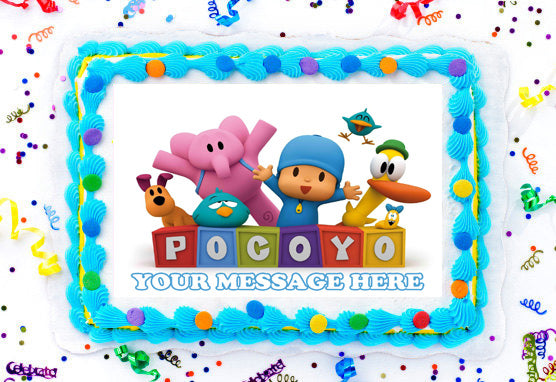 Pocoyo Edible Image Cake Topper Personalized Birthday Sheet Decoration Custom Party Frosting Transfer Fondant