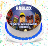 Roblox Edible Image Cake Topper Personalized Birthday Sheet Custom Frosting Round Circle