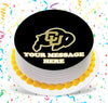 Colorado Buffaloes Edible Image Cake Topper Personalized Frosting Icing Sheet Custom Round