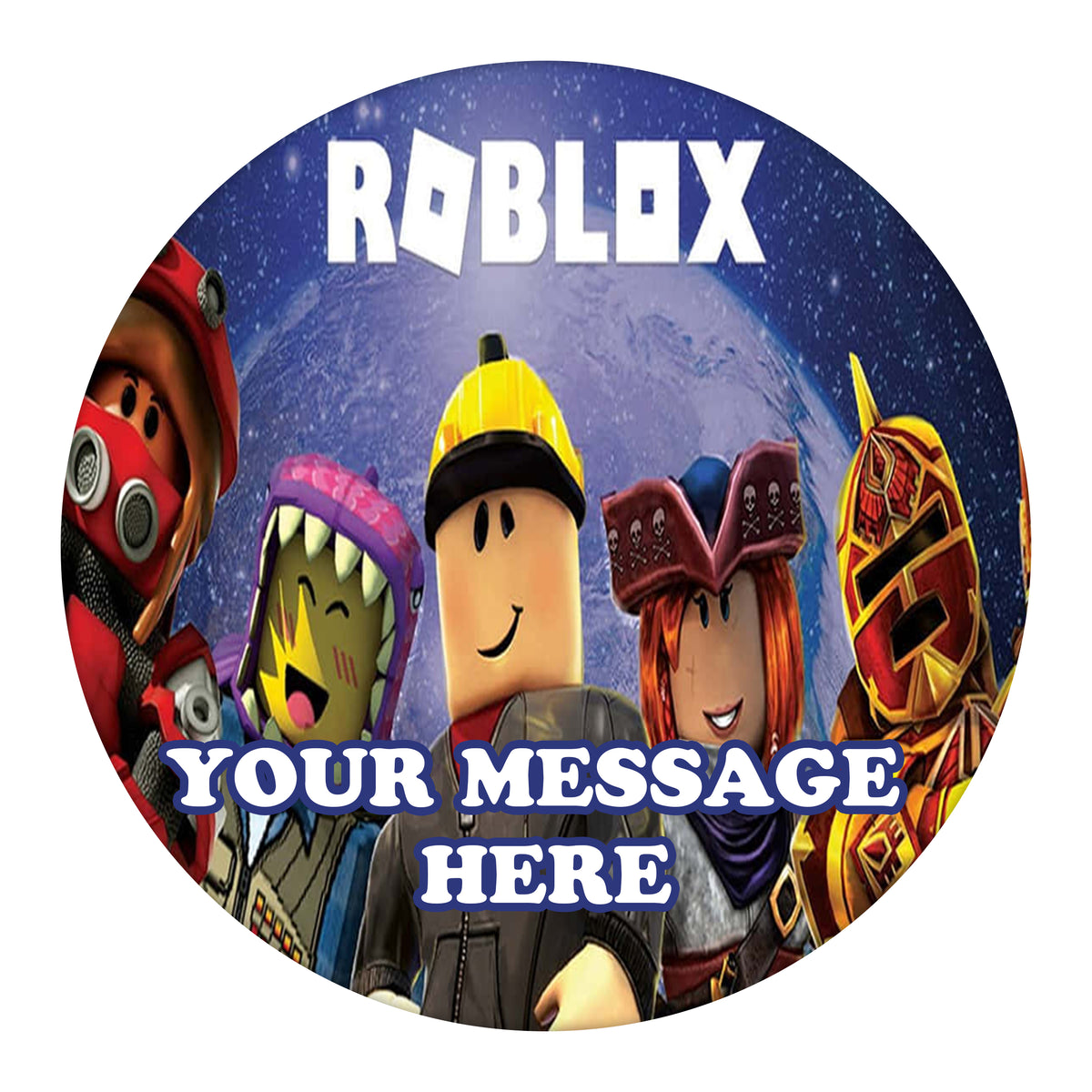 Roblox Edible Image Cake Topper Personalized Birthday Sheet Custom Frosting Round Circle