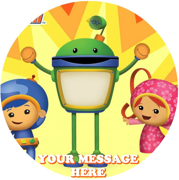 Team Umizoomi Edible Image Cake Topper Personalized Birthday Sheet Custom Frosting Round Circle