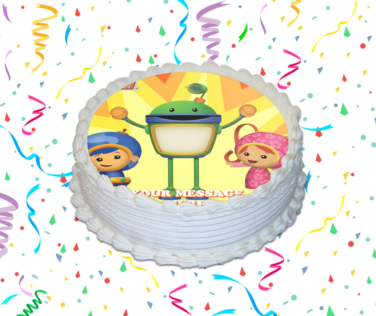 Team Umizoomi Edible Image Cake Topper Personalized Birthday Sheet Custom Frosting Round Circle