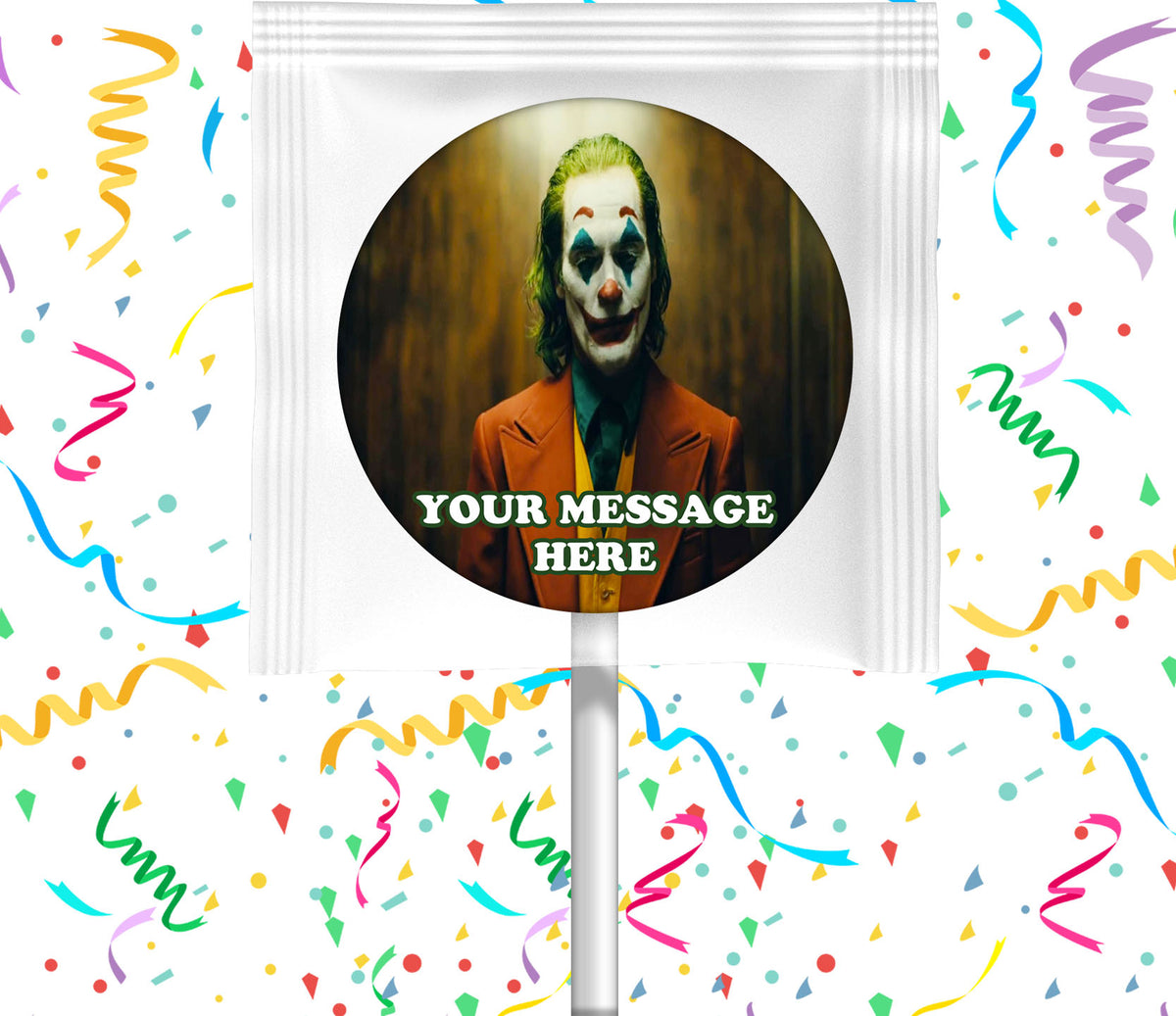 Joker Lollipops Party Favors Personalized Suckers 12 Pcs