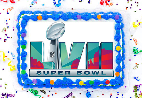 Super Bowl LVII 2023 Edible Image Cake Topper Personalized Frosting Icing Sheet Custom