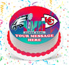 Super Bowl LVII 2023 Edible Image Cake Topper Personalized Frosting Icing Sheet Custom Round