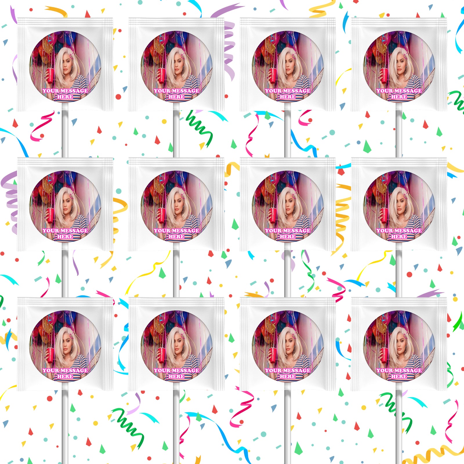 Kylie Jenner Lollipops Party Favors Personalized Suckers 12 Pcs