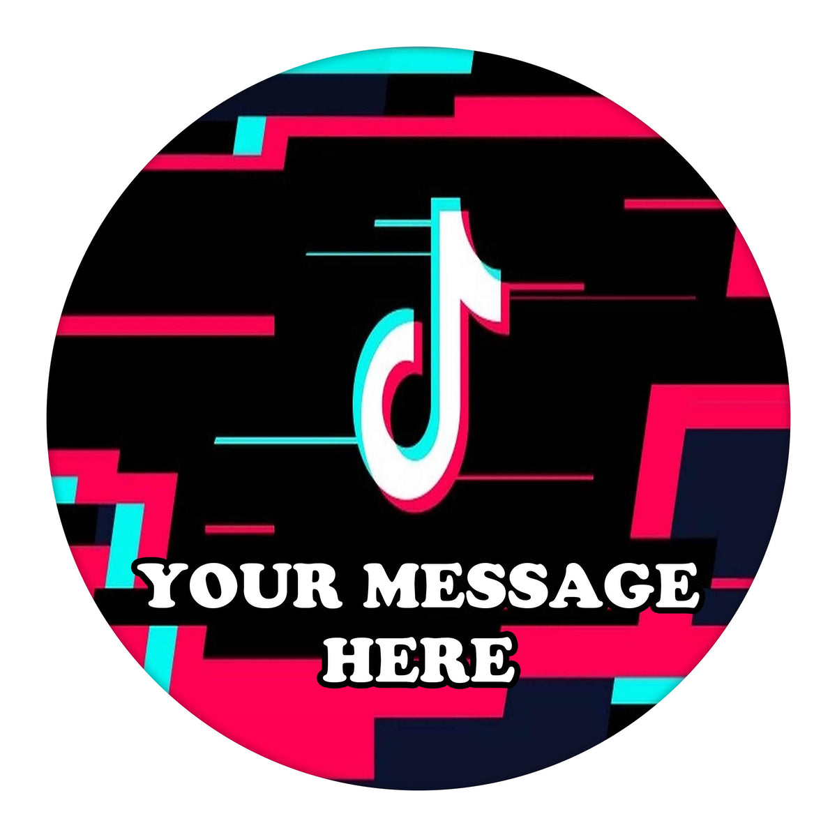TikTok Edible Image Cake Topper Personalized Frosting Icing Sheet Custom Round