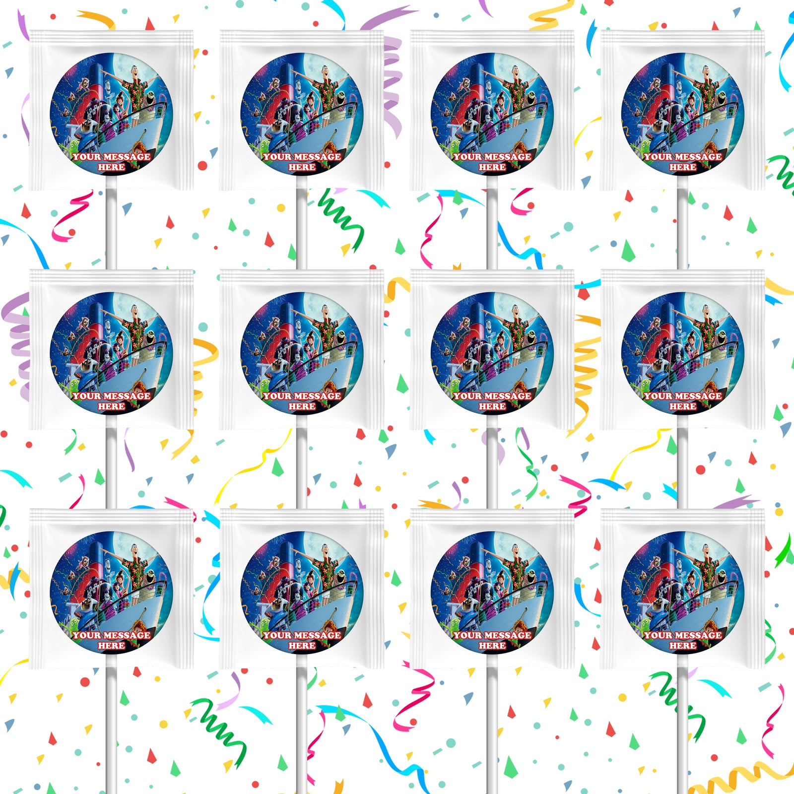 Hotel Transylvania 3 Lollipops Party Favors Personalized Suckers 12 Pcs