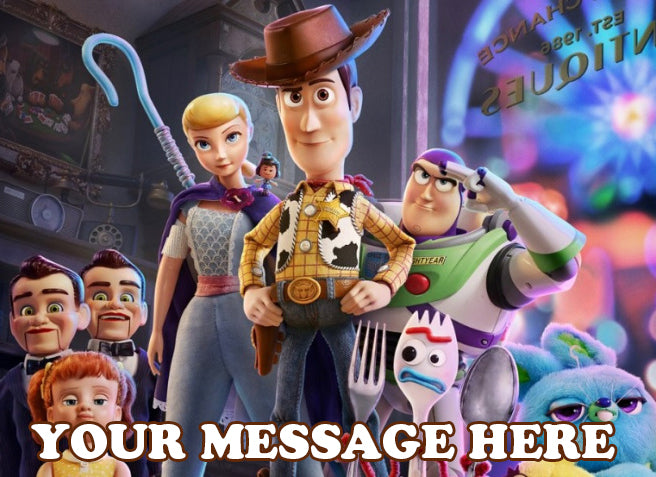 Toy Story 4 Edible Image Cake Topper Personalized Birthday Sheet Decoration Custom Party Frosting Transfer Fondant