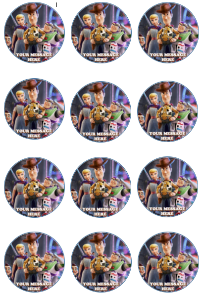 Toy Story 4 Edible Cupcake Toppers (12 Images) Cake Image Icing Sugar Sheet Edible Cake Images