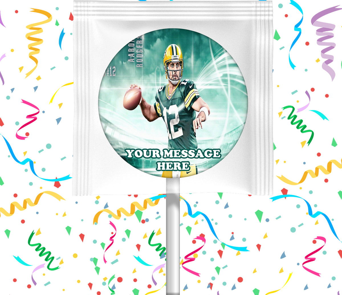Aaron Rodgers Lollipops Party Favors Personalized Suckers 12 Pcs