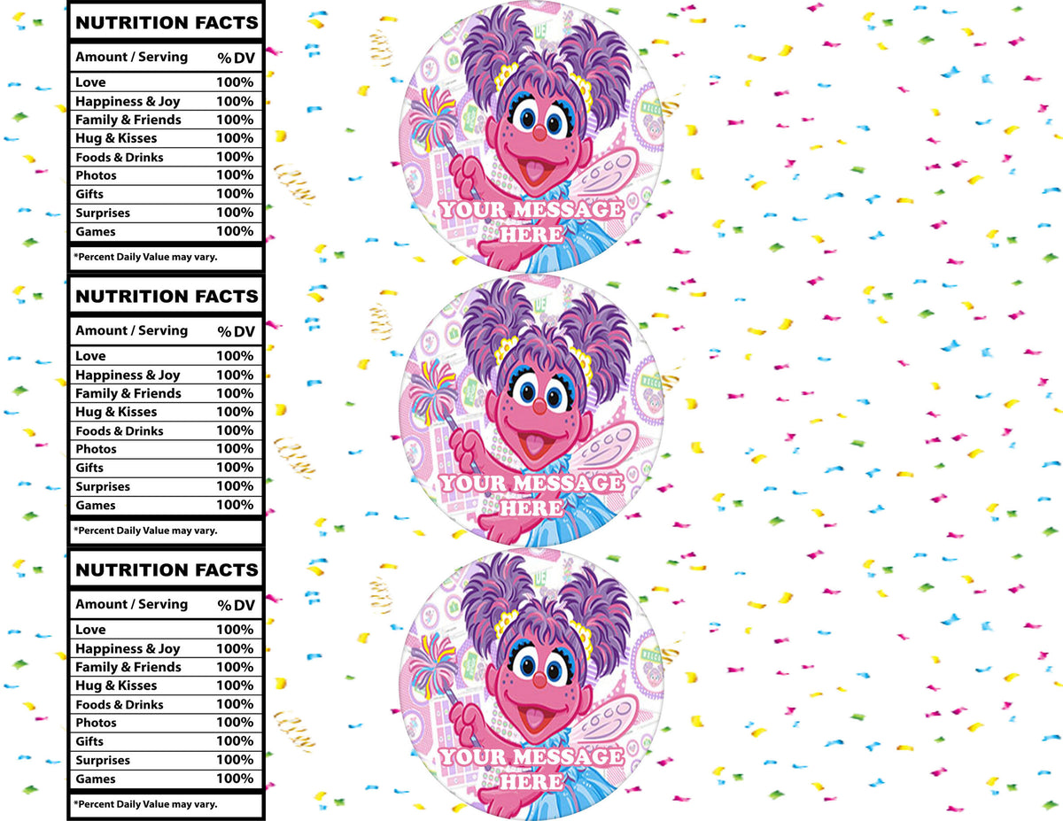 Abby Cadabby Water Bottle Stickers 12 Pcs Labels Party Favors Supplies Decorations