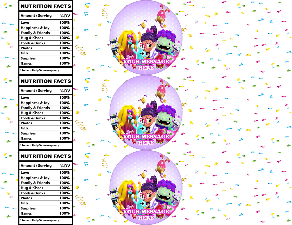 Abby Hatcher Water Bottle Stickers 12 Pcs Labels Party Favors Supplies Decorations