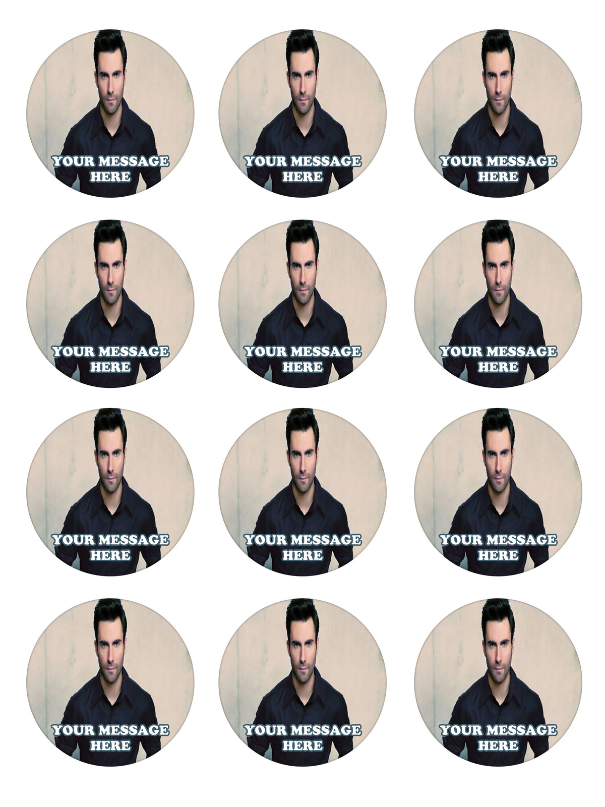 Adam Levine Party Favors Supplies Decorations Stickers 12 Pcs