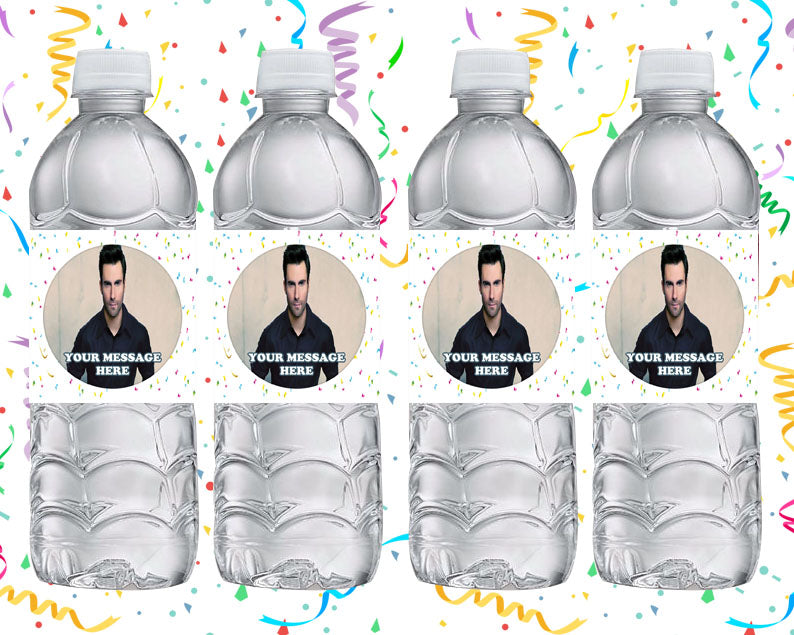 Adam Levine Water Bottle Stickers 12 Pcs Labels Party Favors Supplies Decorations