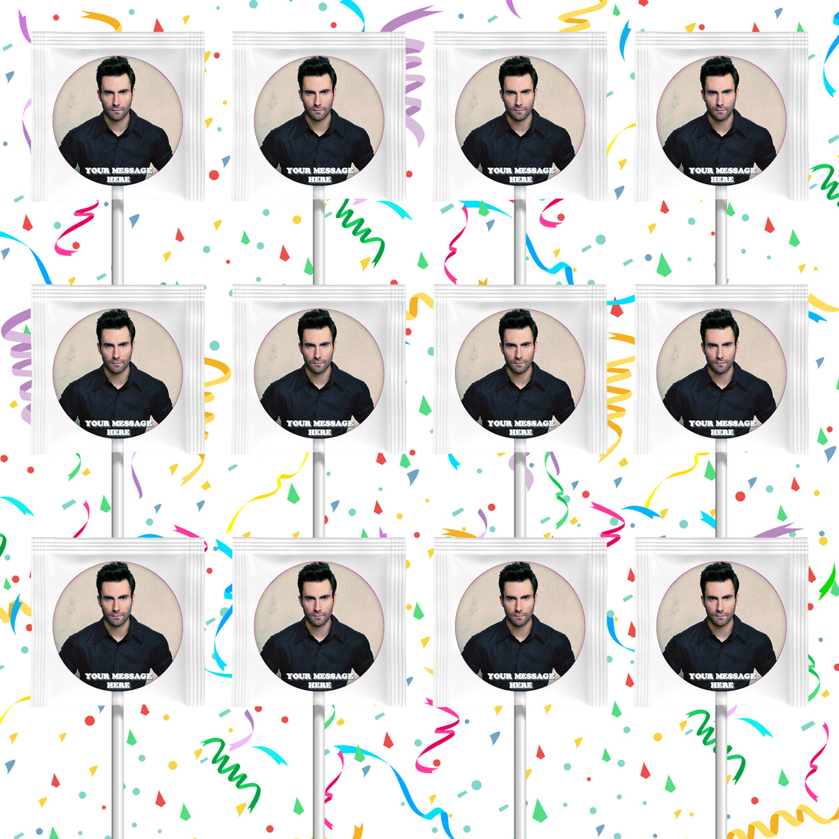 Adam Levine Lollipops Party Favors Personalized Suckers 12 Pcs