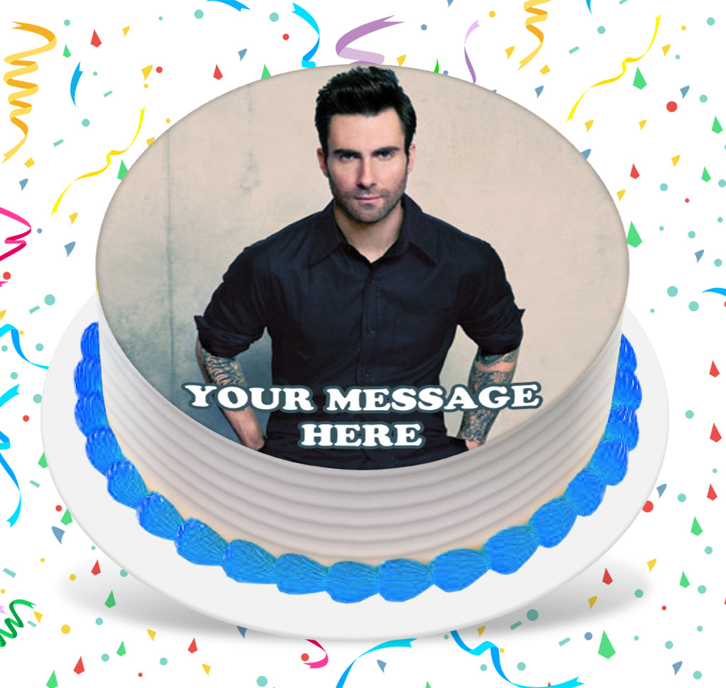 Adam Levine Edible Image Cake Topper Personalized Frosting Icing Sheet Custom Round