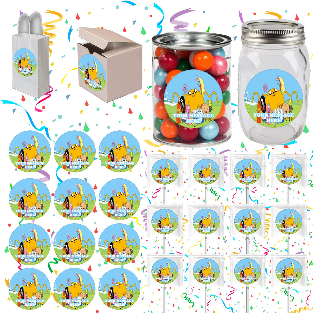 Adventure Time Party Favors Supplies Decorations Stickers 12 Pcs