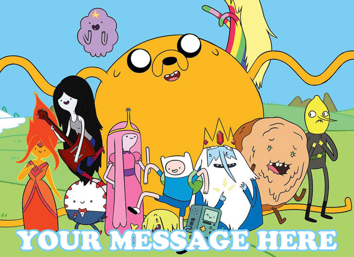 Adventure Time Edible Image Cake Topper Personalized Frosting Icing Sheet Custom