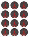 Air Jordan Party Favors Supplies Decorations Stickers 12 Pcs