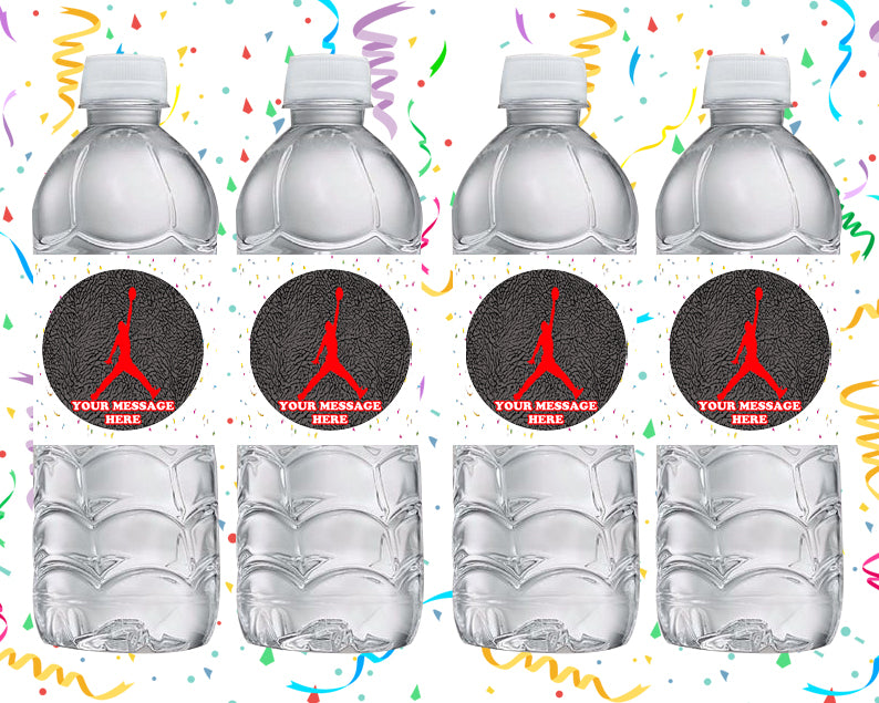 Air Jordan Water Bottle Stickers 12 Pcs Labels Party Favors Supplies Decorations