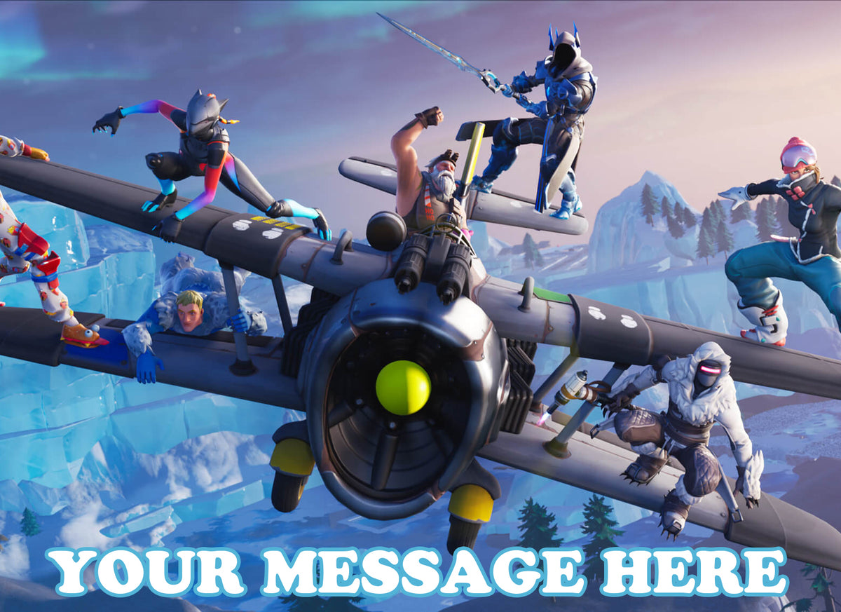 Fortnite Edible Image Cake Topper Personalized Birthday Sheet Decoration Custom Party Frosting Transfer Fondant