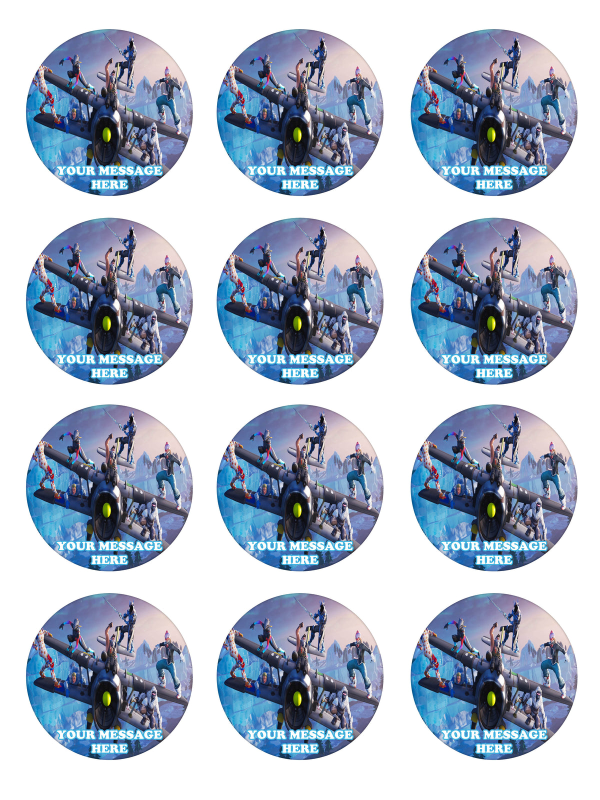 Fortnite Edible Cupcake Toppers (12 Images) Cake Image Icing Sugar Sheet
