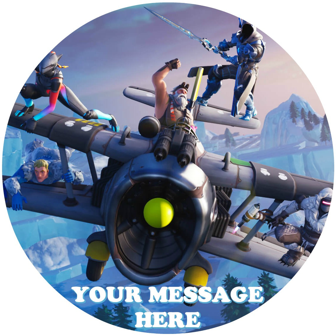 Fortnite Edible Image Cake Topper Personalized Birthday Sheet Custom Frosting Round Circle