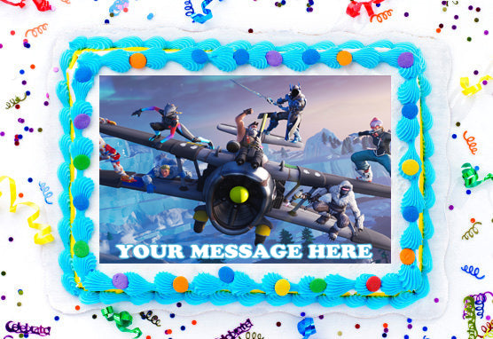 Fortnite Edible Image Cake Topper Personalized Birthday Sheet Decoration Custom Party Frosting Transfer Fondant