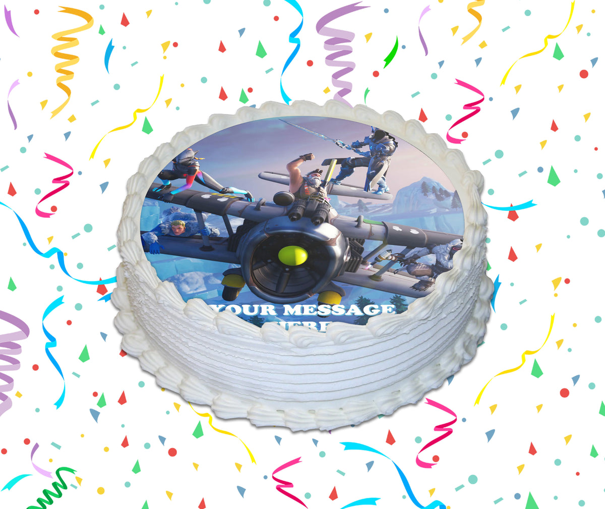 Fortnite Edible Image Cake Topper Personalized Birthday Sheet Custom Frosting Round Circle