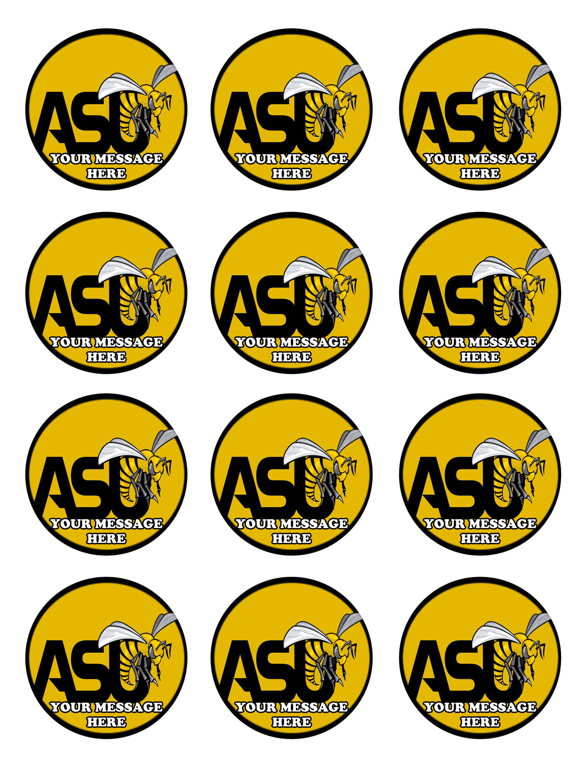 Alabama State Hornets Party Favors Supplies Decorations Stickers 12 Pcs