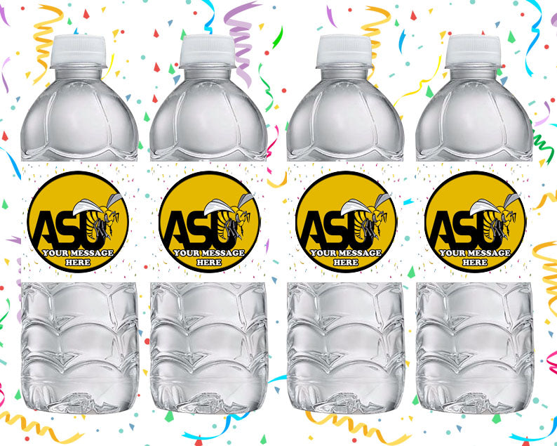 Alabama State Hornets Water Bottle Stickers 12 Pcs Labels Party Favors Supplies Decorations