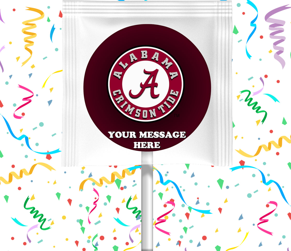 Alabama Crimson Tide Lollipops Party Favors Personalized Suckers 12 Pcs