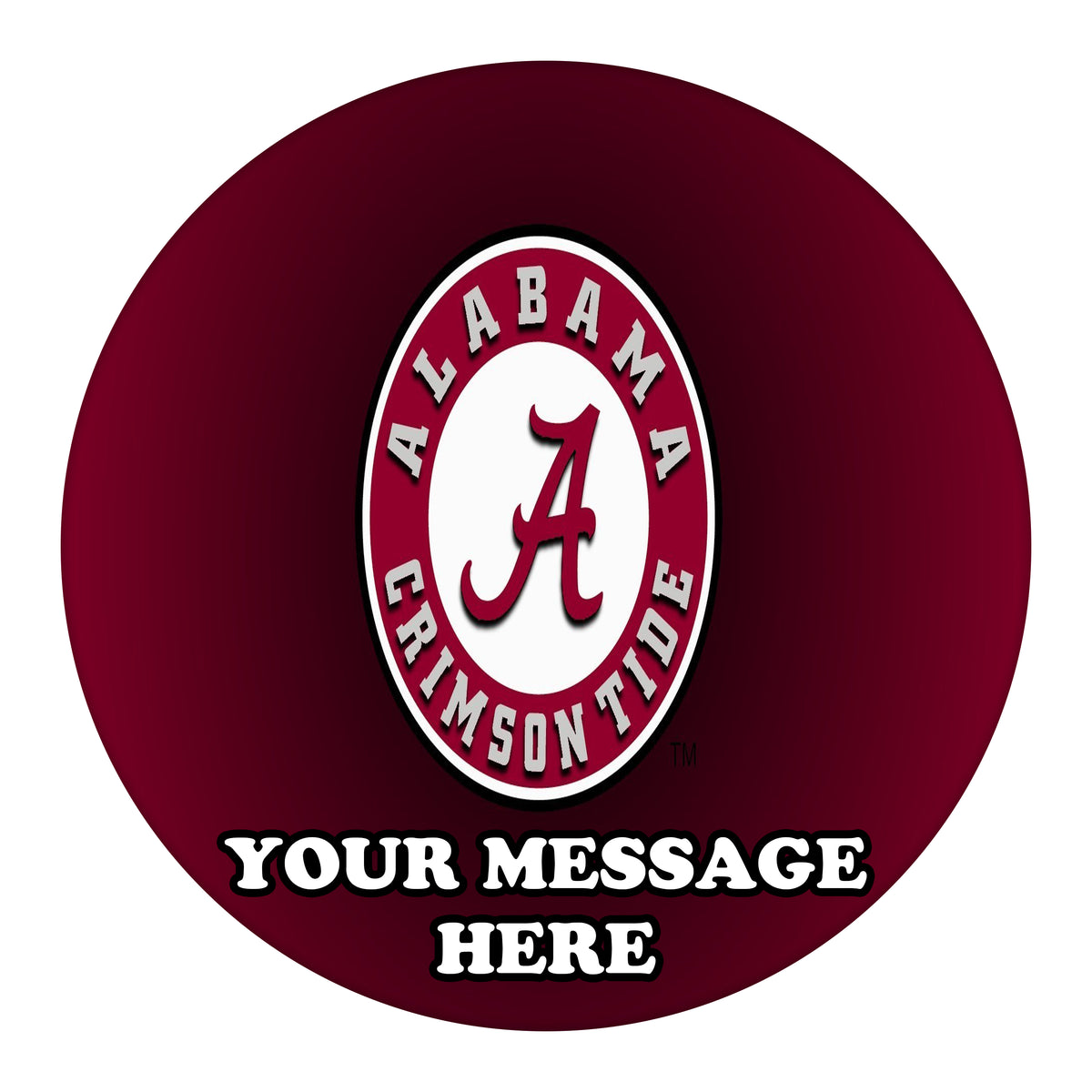 Alabama Crimson Tide Edible Image Cake Topper Personalized Frosting Icing Sheet Custom Round
