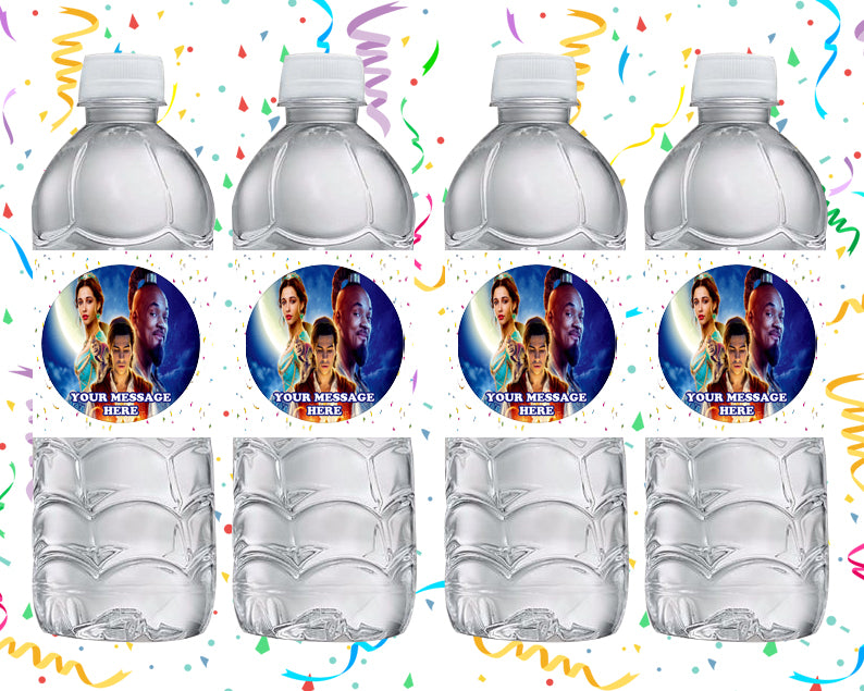 Aladdin Water Bottle Stickers 12 Pcs Labels Party Favors Supplies Decorations