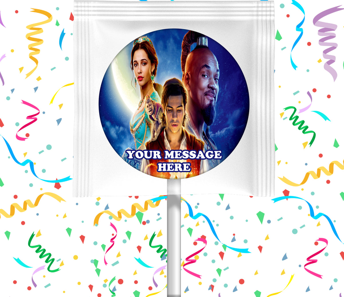 Aladdin Lollipops Party Favors Personalized Suckers 12 Pcs