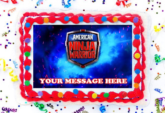 American Ninja Warrior Edible Image Cake Topper Personalized Frosting Icing Sheet Custom